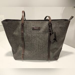 Tumi Charcoal and Chocolate Tote